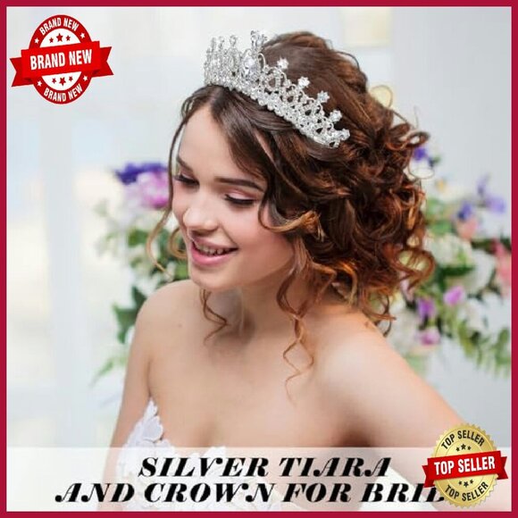12-Piece Crystal Tiara Set with Comb, Alloy Rhinestone Crowns for Parties